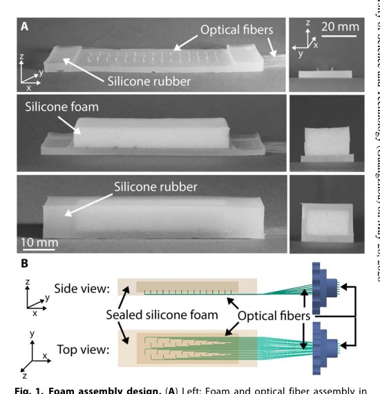 Soft optoelectronic sensory foams with proprioception Figure 1