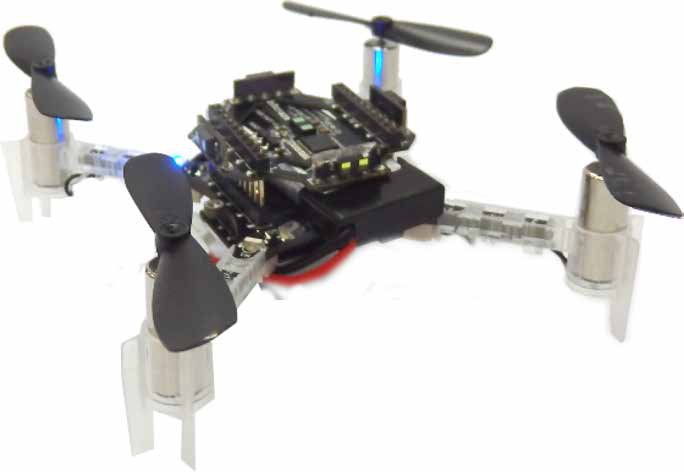 Minimal navigation solution for a swarm of tiny flying robots to explore an unknown environment Figure 1