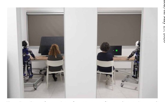 Human-like behavioral variability blurs the distinction between a human and a machine in a nonverbal Turing test Figure 1
