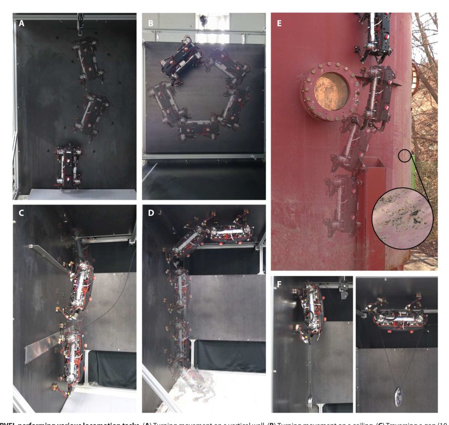 Agile and versatile climbing on ferromagnetic surfaces with a quadrupedal robot Figure 1