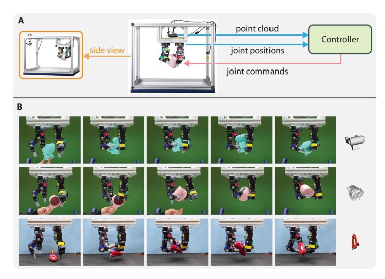 Visual dexterity: In-hand reorientation of novel and complex object shapes Figure 1
