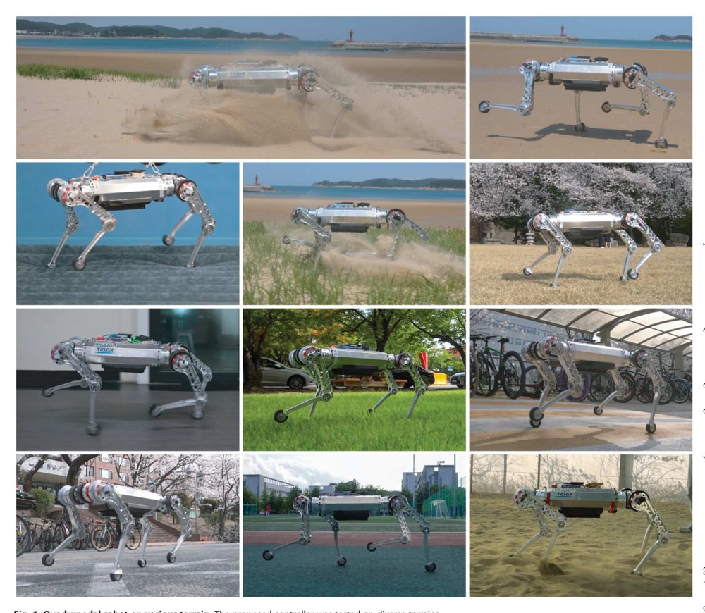 Learning quadrupedal locomotion on deformable terrain Figure 1