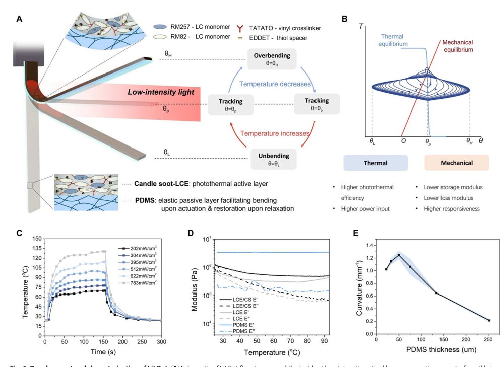 Sunlight-powered self-excited oscillators for sustainable autonomous soft robotics Figure 1