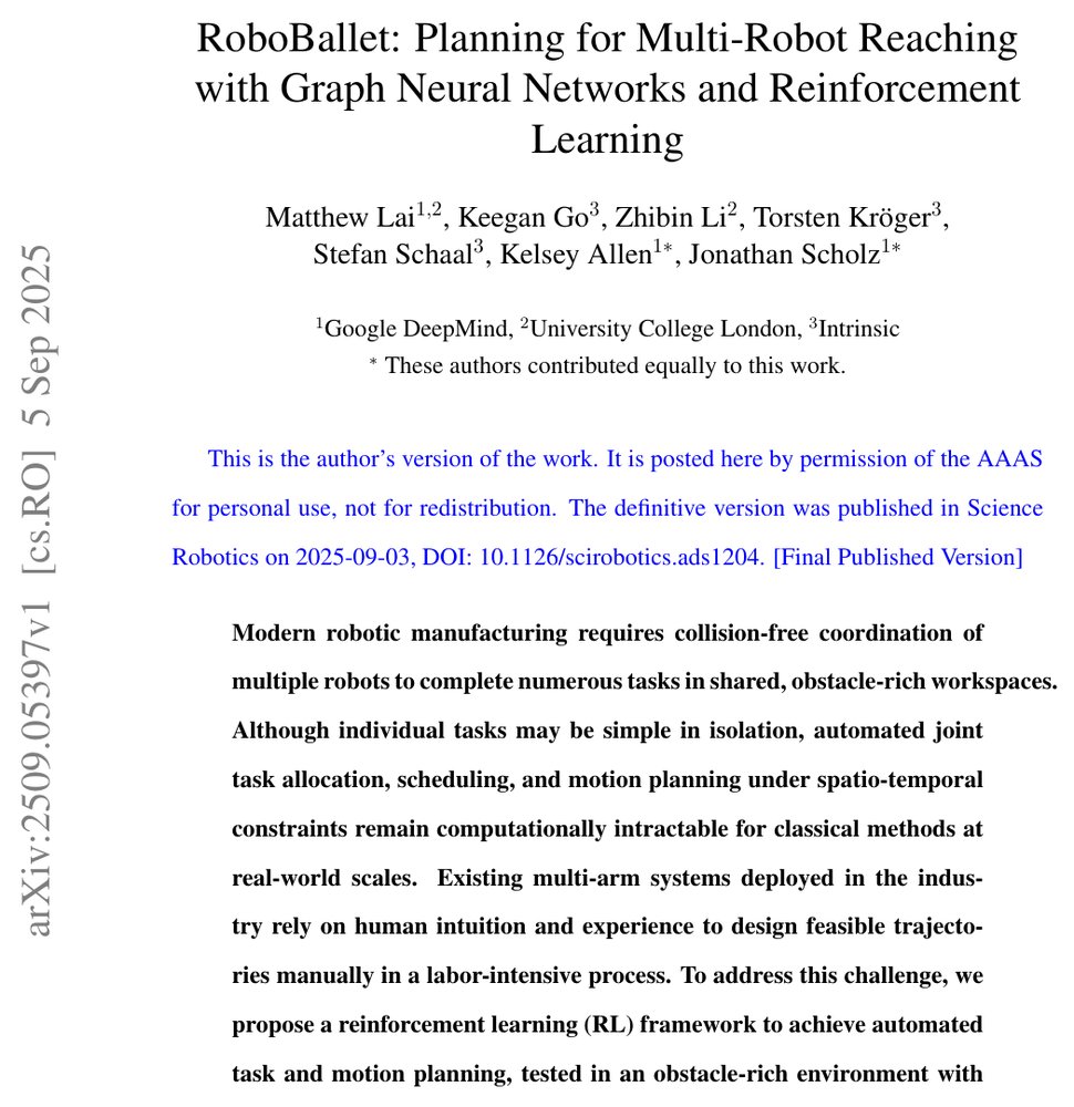 RoboBallet: Planning for multirobot reaching with graph neural networks and reinforcement learning Figure 1