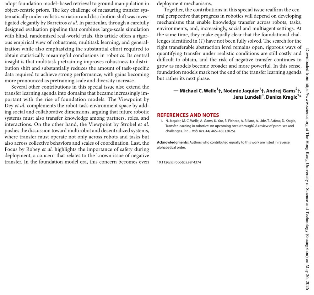 Transfer learning in robotics: From promises to practice through the emerging role of foundation models Figure 1