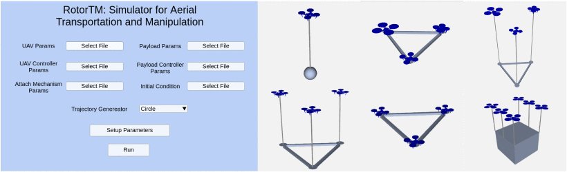 RotorTM: A Flexible Simulator for Aerial Transportation and Manipulation Figure 1