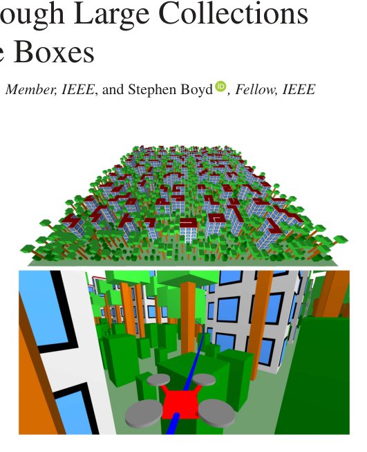 Fast Path Planning Through Large Collections of Safe Boxes Figure 1