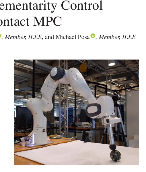 Consensus Complementarity Control for Multicontact MPC Figure 1
