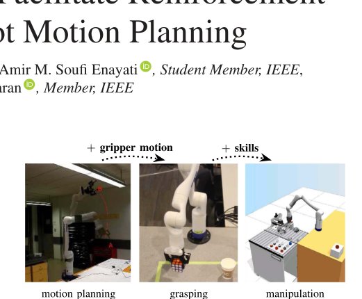 Using Implicit Behavior Cloning and Dynamic Movement Primitive to Facilitate Reinforcement Learning for Robot Motion Planning Figure 1