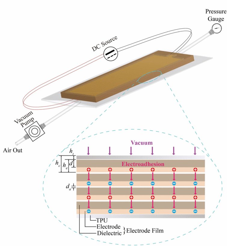 Augment Laminar Jamming Variable Stiffness Through Electroadhesion and Vacuum Actuation Figure 1